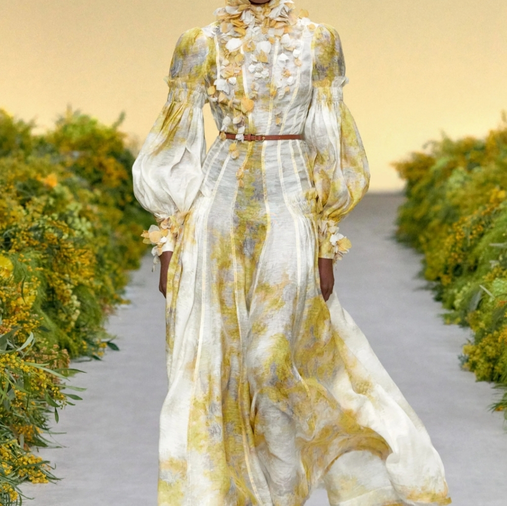 ZIMMERMANN Botanica Printed Linen-Silk Maxi Dress